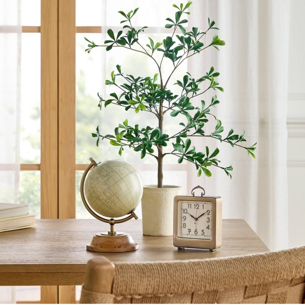 Hearth & Hand With Magnolia Mini Analog Table Clock Brass - Picture 3 of 3